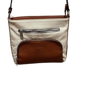 Cluci Cream and Brown Crossbody Bag